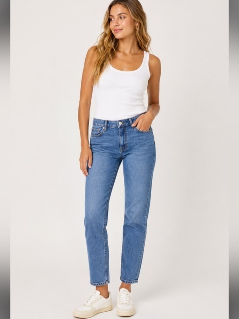 Everlane Women’s Slim Straight Jeans Size 27 Medium Wash Denim